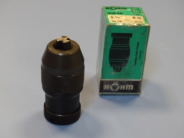 Патронник за бормашина ROHM SUPRA 0-8 B12 keyless dril chuck 0-5/16" - снимка 10