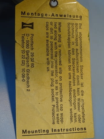 Тахогенератор DEUTA-Werke control EF43/2e generotor tachometer - снимка 5