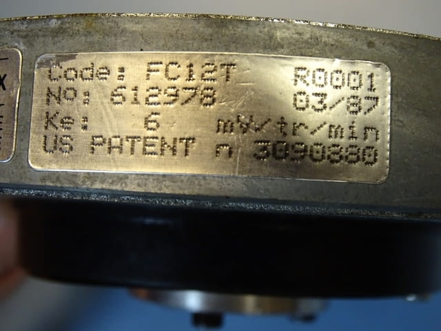 Тахогенератор Alsthom Parvex FC 12T R0001 generator tachometer - снимка 6