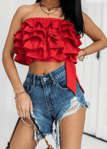 Моден дамски топ нов L Пролет/Лято, Корсет, Елегантен - град Монтана | Дамски Дрехи - снимка 1