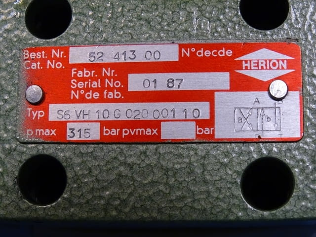 Хидравличен разпределител HERION S6VH10G020 001 10, city of Plovdiv | Industrial Equipment - снимка 7