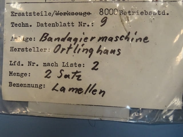 Ламелни дискове Ortlinghaus за бондажна машина, град Пловдив | Промишлено Оборудване - снимка 2