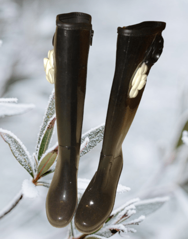 Дамски ботуши Сакура Есен/Зима, Елегантен, Черен - град Монтана | Дамски Обувки - снимка 1