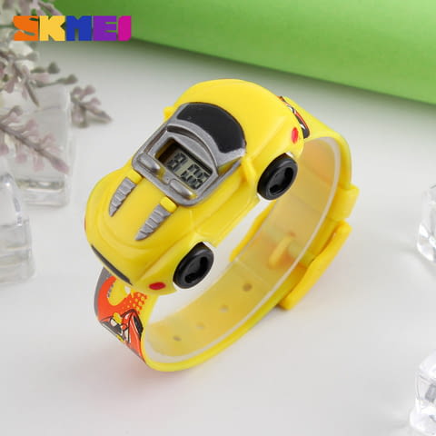 Нов Детски часовник кола количка кабрио Skmei колите жълт, city of Radomir - снимка 1