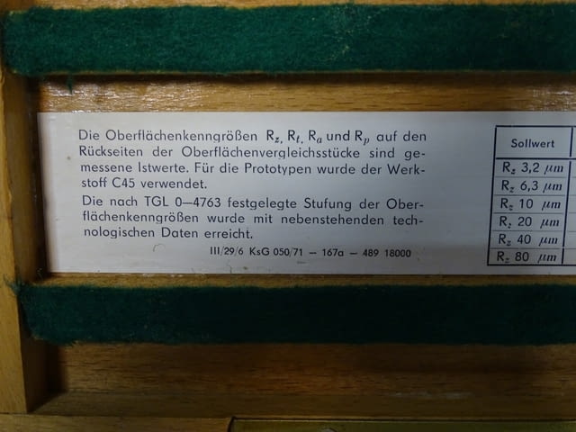 Еталон за грапавост MASSI Drehen Rz-3.2-80 DIN 0-4975, град Пловдив | Инструменти - снимка 7