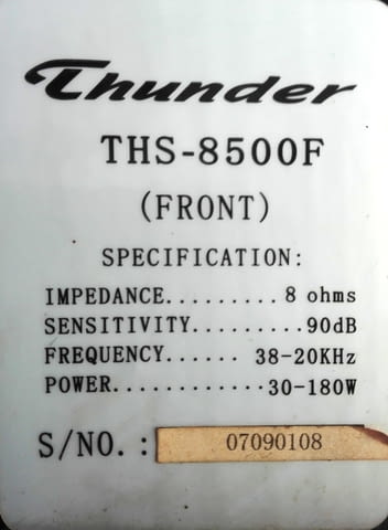 Продавам тонколони THS 8500 f TUNDER 3 говорителя не работят! - снимка 5