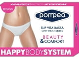 Pompea S-M оранжеви, бели дамски безшевни бикини Помпеа италианска гладка бикина