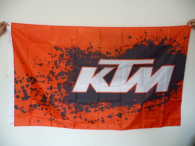 KTM знаме флаг КТМ рекламно кросов мотор оранжвео моткрос пръски - снимка 1
