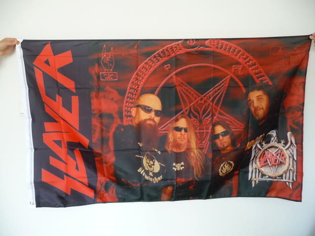 Slayer знаме флаг хеви метъл траш спийд тежка музика Слейър, град Радомир - снимка 1