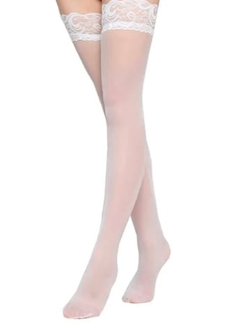 Bellissima 20DEN италиански черни, бели гладки чорапи със силикон 40-75кг дълги 7-8ми чорапи - снимка 4