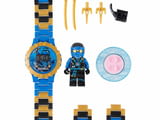 Детски часовник с играчка фигурка тип Лего Нинджаго нинджа синя