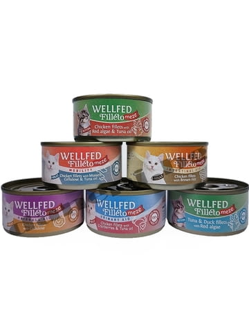 Консерва за малки котенца Wellfed Filleto meze Kitten, Пилешки филенца с водорасли и масло от риба т - снимка 2