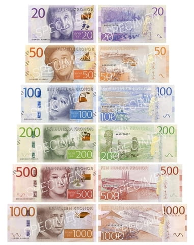 Изкупувам стари емисии шведски крони, всички номинали., град София | Нумизматика / Бонистика