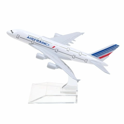 Еърбъс 380 самолет модел макет Air France метален A380 пътнически летище - снимка 1