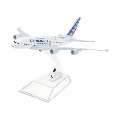 Еърбъс 380 самолет модел макет Air France метален A380 пътнически летище - снимка 2