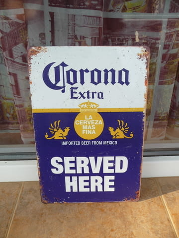 Corona Extra бира реклама бар наливна чаша халба Served Here, city of Radomir - снимка 1