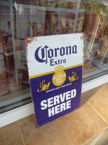 Corona Extra бира реклама бар наливна чаша халба Served Here, city of Radomir - снимка 2