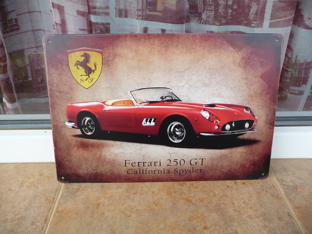 Ferrari 250 GT California Spider метална табела Ферари кола спортна - снимка 1