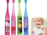 Детска електрическа ултразвукова четка за зъби + допълнителен накрайник - св. розов Пепа Пиг / Зелен