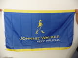Johnnie Walker знаме флаг Джони Уокър рекламно уиски син етикет шотландско ново синьо