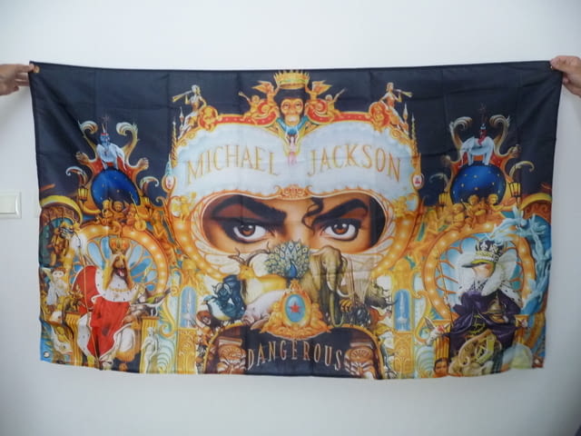 Michael Jackson флаг знаме Майкъл Джексън Dangerous краля на попа поп - снимка 1