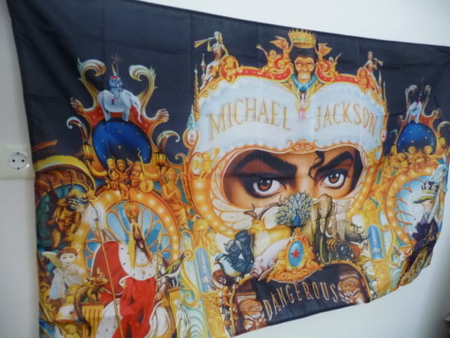 Michael Jackson флаг знаме Майкъл Джексън Dangerous краля на попа поп - снимка 2