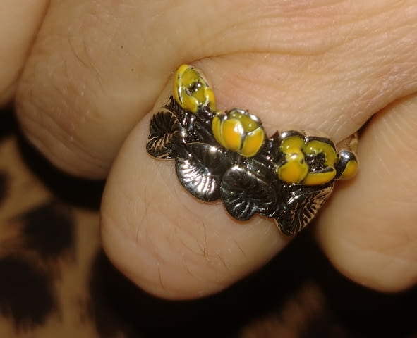 Пръстен Водни лилии нов Сребро, Unisex - град Берковица | Пръстени - снимка 2