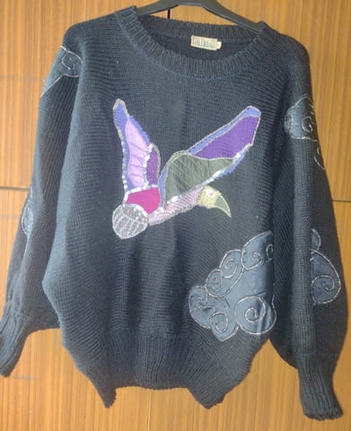 Пуловер -блузон с апликации Autumn/Winter, Cardigan, L, XL - city of Bеrkovitsa | Women’s Clothes - снимка 1