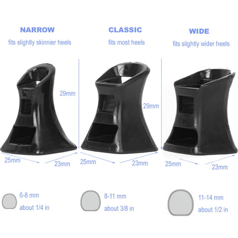 Протектори за високи токчета Pro High Heel черни / кристал 1 чифт - снимка 3