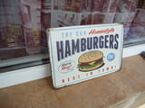 Хамбургер метална табела най-добрия в града бързо хранене