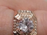 Екстравагантен пръстен с диамант и цирконий
