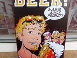 Метална табела бира приятел на мъжа момичета комикс очила