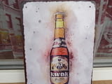 Метална табела Kwak Квак белгийска бира бутилка с етикет Belgian beer