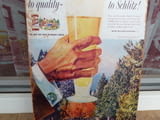 Метална табела бира Шлиц Schlitz пиво езеро бутонели ръкавели