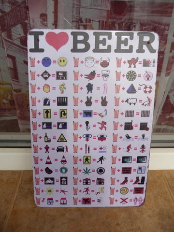 Метална табела Аз обичам бира за фенове на бирате забавна, град Радомир | Рекламни Материали - снимка 1