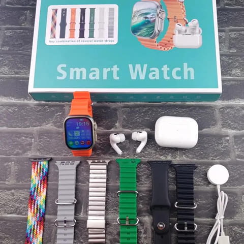 Смарт часовник P9 със слушалки и 7 различни каишки - city of Vraca | Other - снимка 1