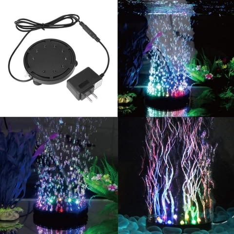 Водоустойчива LED лампа с режим за въздушни мехурчета за аквариум с рибки - снимка 1