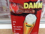 Метална табела бира Damm испанска бира червена европа студена