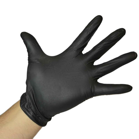 Кутия с 100 черни нитрилни ръкавици, размер S, град София | Комплекти / Лотове - снимка 1