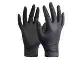 Кутия с 100 черни нитрилни ръкавици, размер S