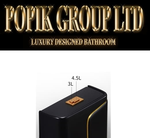 Черен Луксозен Моноблок Rimless- Тоалетна чиния за Баня от POPIK GROUP - снимка 7