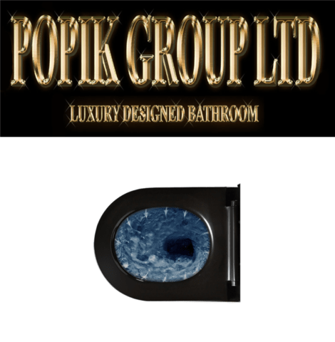Черен Луксозен Моноблок Rimless- Тоалетна чиния за Баня от POPIK GROUP - снимка 8