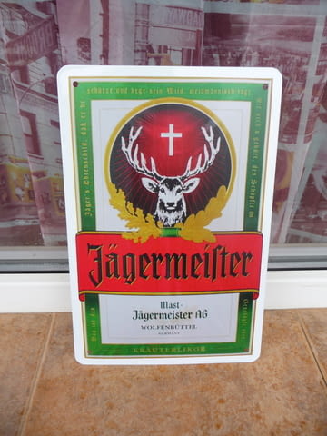 Метална табела алкохол Jagermeister Йегермайстер етикет бар, град Радомир - снимка 1