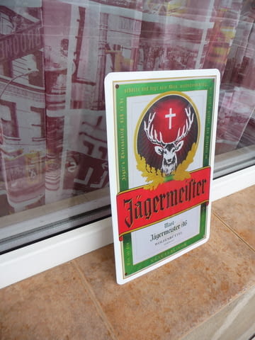 Метална табела алкохол Jagermeister Йегермайстер етикет бар, град Радомир - снимка 2