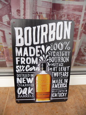 Метална табела уиски бърбън Bulleit Bourbon 100% реклама, град Радомир | Картини - снимка 1