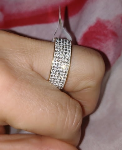 Пръстен -халка злато и бели сапфири Gold, Unisex, Sapphire - city of Montana | Rings - снимка 2