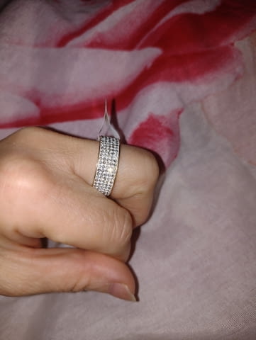 Пръстен -халка злато и бели сапфири Gold, Unisex, Sapphire - city of Montana | Rings - снимка 3