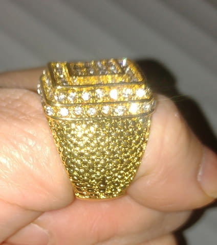 Мъжки пръстен в злато и диаманти Скуеър Men's, Diamond - city of Montana | Rings - снимка 2