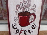 Метална табела кафе голяма чаша дълга нес 3 в 1 coffee топло