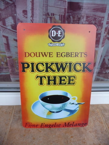 Метална табела кафе Douwe Egberts Pickwick Thee чай кафе реклама - снимка 1